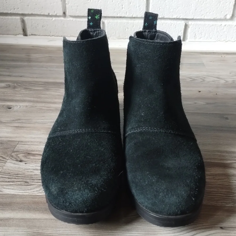 Sorel Emelie Suede Waterproof Chelsea Stars Ankle Boots Girl’s Size 5 Women's 7